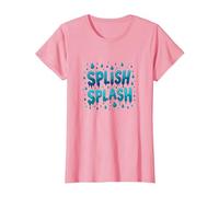Design Goutte d'eau Splish Splash pour s'amuser en été T-Shirt, Femme, Rose, M