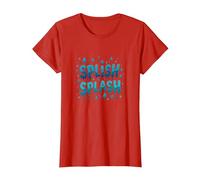 Design Goutte d'eau Splish Splash pour s'amuser en été T-Shirt, Femme, Rouge, M