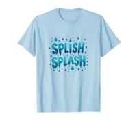 Design Goutte d'eau Splish Splash pour s'amuser en été T-Shirt, Homme, Bleu Céleste, M