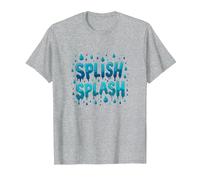 Design Goutte d'eau Splish Splash pour s'amuser en été T-Shirt, Homme, Gris Chiné, M