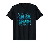 Design Goutte d'eau Splish Splash pour s'amuser en été T-Shirt, Homme, Noir, M