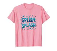 Design Goutte d'eau Splish Splash pour s'amuser en été T-Shirt, Homme, Rose, M