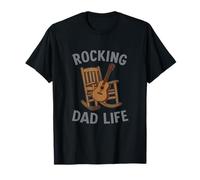 Design graphique de guitare et chaise Rocking the Dad Life T-Shirt