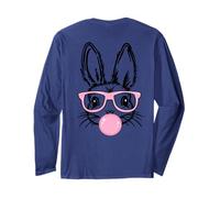 Design Graphique de Lapin fantaisiste avec Lunettes Manche Longue
