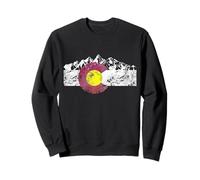 Design Graphique du Drapeau du Colorado et des Montagnes Sweatshirt