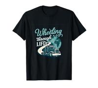 Design Graphique du Globe de Camionneur Wheeling Through Life T-Shirt