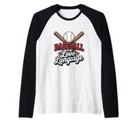 Design Graphique du Joueur de Baseball est Mon Amour Manche Raglan
