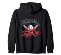 Design Graphique du Joueur de Baseball est Mon Amour Sweat à Capuche