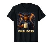 Design Graphique Final Boss Coffee Creature Lightning T-Shirt