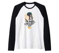Design Graphique Madrid Espagne l'ours et Le fraisier Manche Raglan