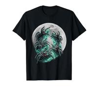 Design Graphique Moon and 4 Spiders Swarm T-Shirt Graphique avec Valeur, Homme, Noir, XL