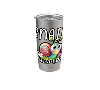 Design graphique Snail Whisperer mignon et drôle Gobelet isotherme en acier inoxydable double paroi