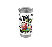 Design graphique Snail Whisperer mignon et drôle Gobelet isotherme en acier inoxydable double paroi