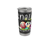 Design graphique Snail Whisperer mignon et drôle Gobelet isotherme en acier inoxydable double paroi