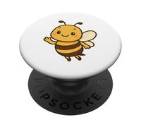 Design Graphique Souriant d'abeille Mignonne pour Les Amoureux de la Nature PopSockets PopGrip Adhésif