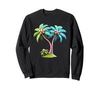 Design Graphique stylisé de l'île aux cocotiers Sweatshirt