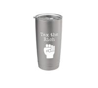 Design graphique Tax the Rich Protest Fist Gobelet isotherme en acier inoxydable double paroi