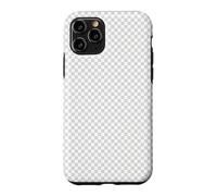 Design Graphique Transparence Grille Gris Blanc à Carreaux Coque pour iPhone 11 Pro