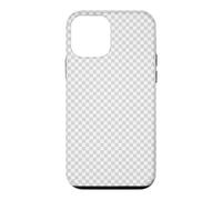 Design Graphique Transparence Grille Gris Blanc à Carreaux Coque pour iPhone 12 Mini