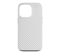 Design Graphique Transparence Grille Gris Blanc à Carreaux Coque pour iPhone 13 Pro