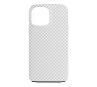 Design Graphique Transparence Grille Gris Blanc à Carreaux Coque pour iPhone 13 Pro Max