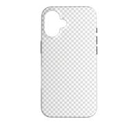 Design Graphique Transparence Grille Gris Blanc à Carreaux Coque pour iPhone 16