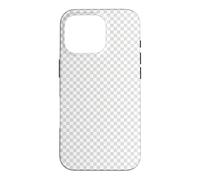 Design Graphique Transparence Grille Gris Blanc à Carreaux Coque pour iPhone 16 Pro