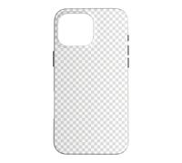 Design Graphique Transparence Grille Gris Blanc à Carreaux Coque pour iPhone 16 Pro Max