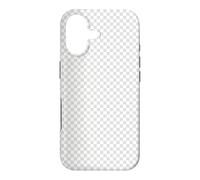Design Graphique Transparence Grille Gris Blanc à Carreaux Coque pour iPhone 17