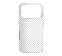 Design Graphique Transparence Grille Gris Blanc à Carreaux Coque pour iPhone 17 Pro