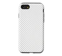 Design Graphique Transparence Grille Gris Blanc à Carreaux Coque pour iPhone SE (2020) / 7/8
