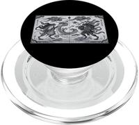Design grenouille dieu du vent et dieu du tonnerre - Art japonais noir et blanc PopSockets PopGrip pour MagSafe