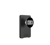 Design grenouille dieu du vent et dieu du tonnerre - Art japonais noir et blanc PopSockets PopWallet pour MagSafe