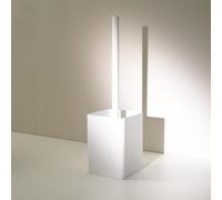 Design Hambourg Brosse WC en Silicone | Blanc | Support en métal