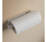 Design Hambourg Porte-Essuie-Tout Adhésif | sans Perçage | Porte-Rouleau Essuie-Tout | Support Moderne et Élégant | Accessoires de Cuisine (Blanc Mat)