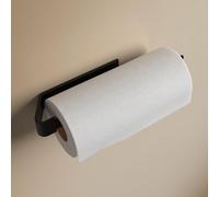 Design Hambourg Porte-Essuie-Tout Adhésif | sans Perçage | Porte-Rouleau Essuie-Tout | Support Moderne et Élégant | Accessoires de Cuisine Noir Mat