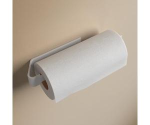 Design Hambourg Porte-Essuie-Tout Adhésif | sans Perçage | Porte-Rouleau Essuie-Tout | Support Moderne et Élégant | Accessoires de Cuisine (Blanc Mat)