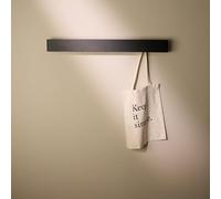 Design Hambourg Porte Manteau Mural I Porte-Manteau Moderne I Patère Murale avec Crochets Caché I Design Moderne (Noir Mat, 80 cm)