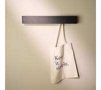 Design Hambourg Porte Manteau Mural I Porte-Manteau Moderne I Patère Murale avec Crochets Caché I Design Moderne (Noir Mat, 57 cm)