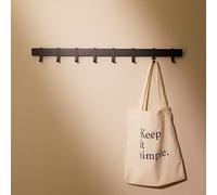 Design Hambourg Porte Manteau Mural I Porte-Manteau Moderne I Patère Murale avec Crochets Mobiles I Design Moderne | Noir Mat | 80 cm