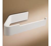 Design Hambourg Porte Papier Toilette sans Percer I Support Papier Toilette Salle de Bain Mural Auto Adhésif I Porte-Rouleau Papier WC | Design Moderne Blanc Mat