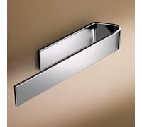 Design Hambourg Porte Serviette Salle de Bain sans Perçage | Porte-Serviette Auto-Adhésif | Porte Serviettes Murale À Coller | 22cm | Design Moderne Chrome
