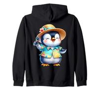 Design Happy Penguin Tropical Getaway Sweat à Capuche