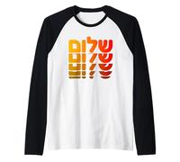 Design hébreu Shalom Peace Israel Jewish Faith Defenders Manche Raglan
