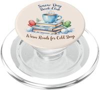 Design Hivernal pour Les Amateurs de Lecture du Snow Day Book Club PopSockets PopGrip pour MagSafe