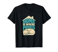 Design Home is Where the Purr Is Cat Lover T-Shirt