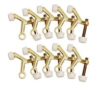 Design House 181768 Lot de 10 butées de porte réglables en laiton poli avec embout en caoutchouc