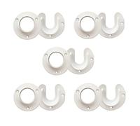 Design House 182717 Lot de 5 douilles pour poteau de placard 1-3/8", blanc