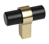 Design House 188300 Lot de 5 quincaillerie d'armoire en émeri, noir mat/or satiné