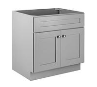 Design House Brookings - Meuble de salle de bain 76,2 cm, en bois massif, prêt à assembler, Sherwin Williams® gris, maison design, 587091